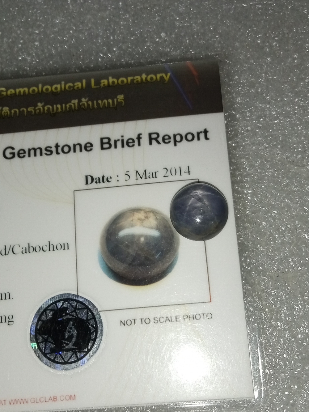 BIG Certified Natural No Heat 12.25ct Blue Star Sapphire - Picture 7 of 17